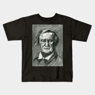 Richard Wagner - charcoal portrait Kids T-Shirt